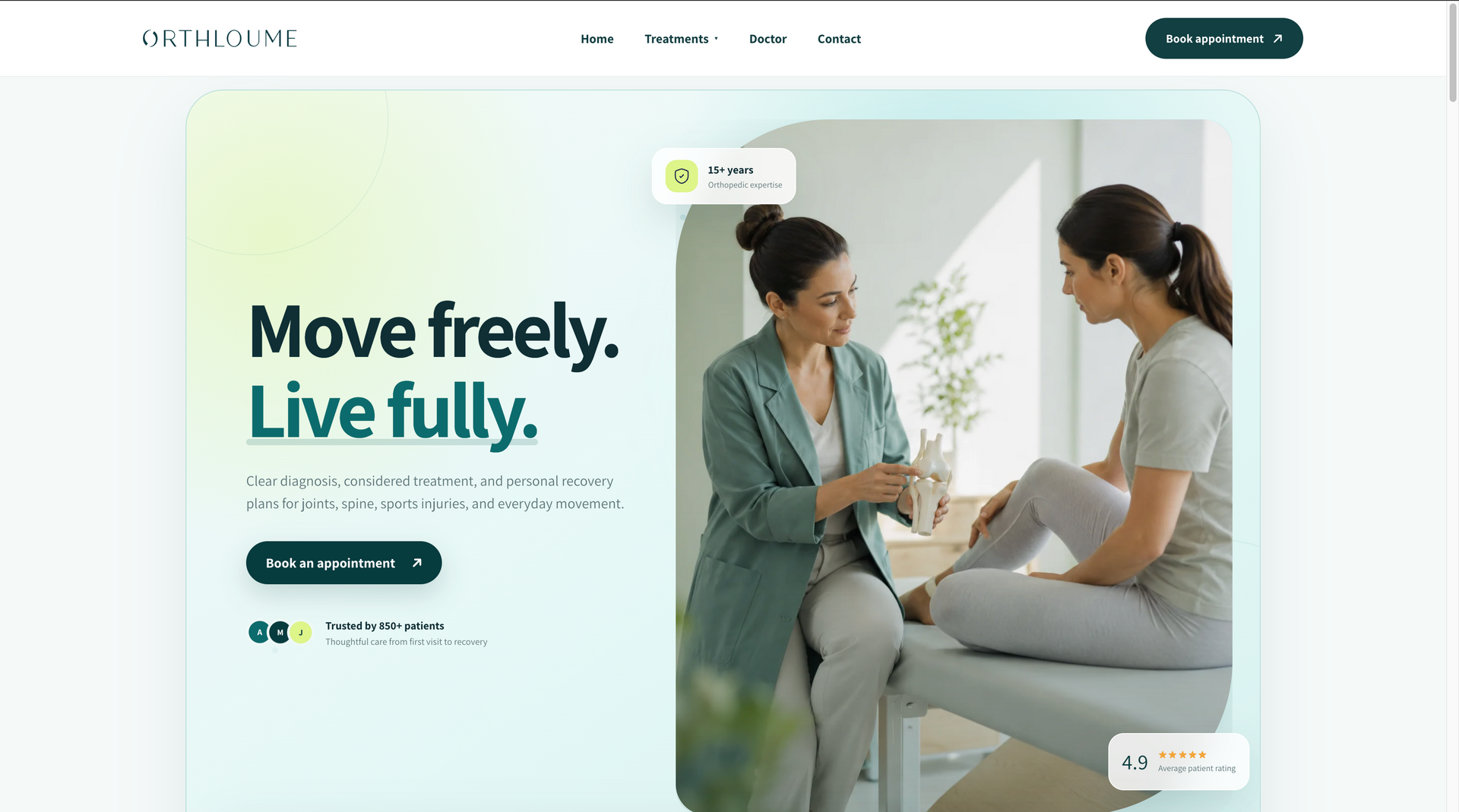 Orthopedic Clinic Website