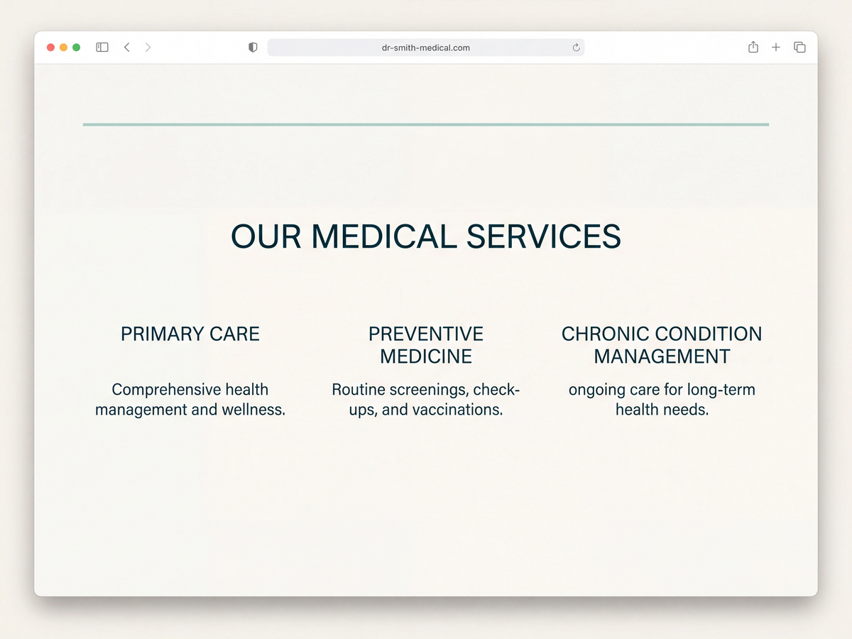 Personal Doctor Website