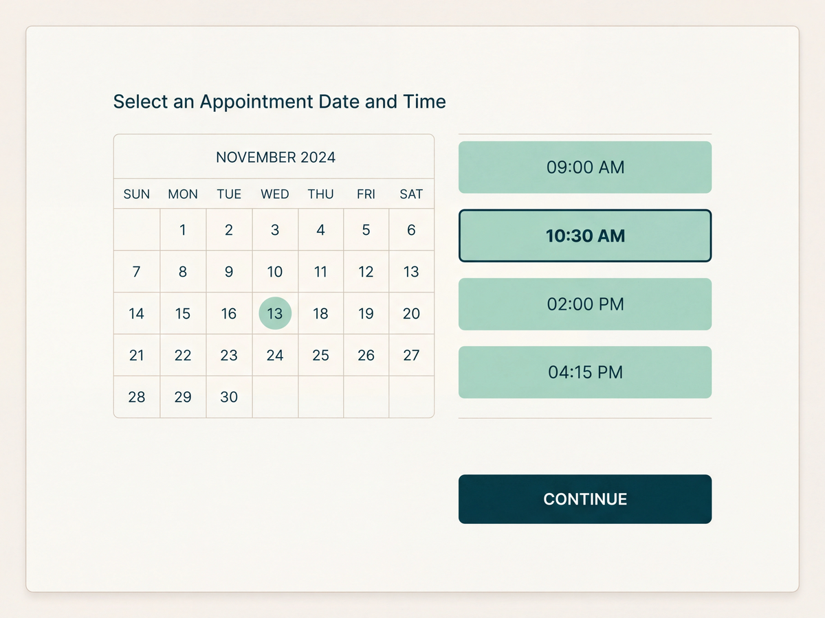 Booking-Focused Website