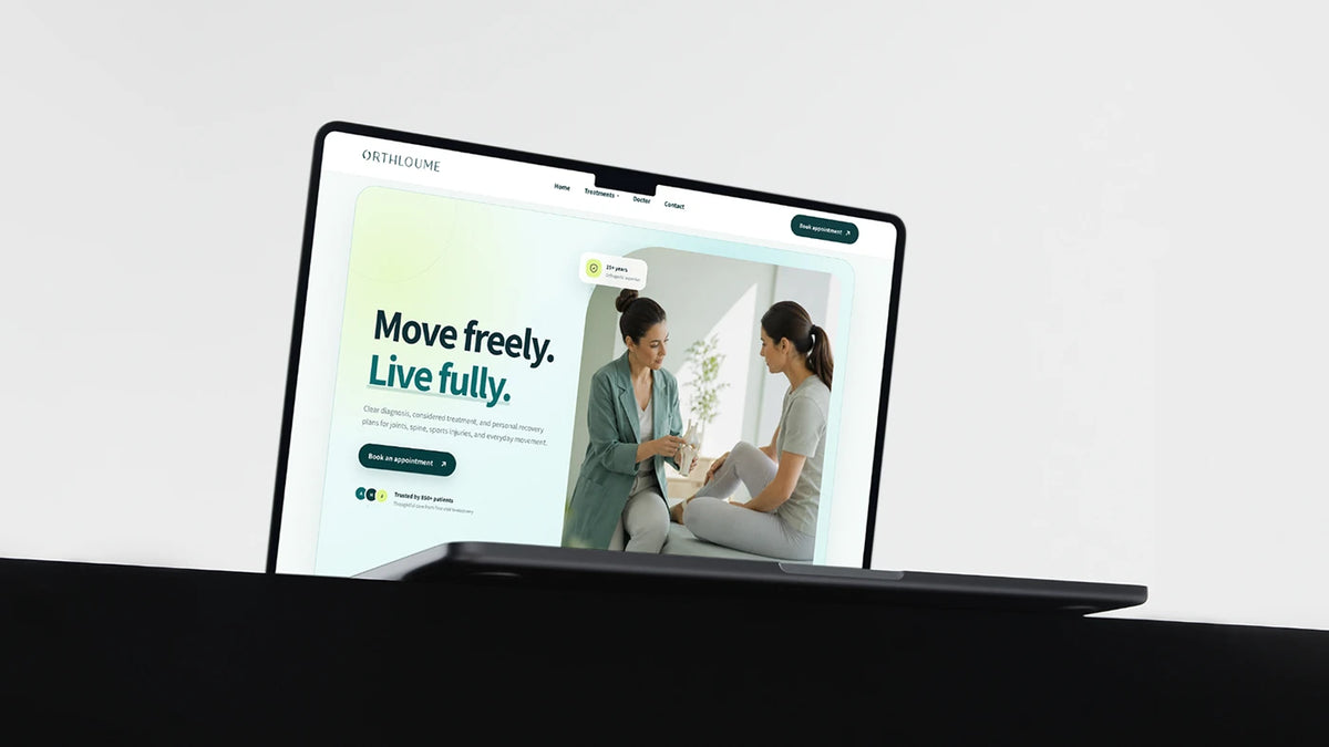OrthoLume orthopedic website design by Medit